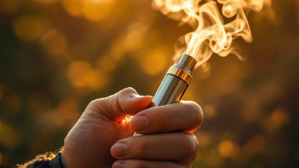 Create a photorealistic image of a person sitting indoors, visibly stressed, holding a vape device in one hand. Show natural, realistic body language — for example, the person sitting on a couch or chair, leaning forward with elbows on knees, or resting their forehead on their other hand while holding the vape loosely, as if contemplating or using it as a stress response. Ensure the person’s posture and facial expression reflect genuine stress or anxiety, without exaggeration or overacting. Their clothing should be casual and natural — such as a neutral t-shirt or hoodie — and the vape device should look realistic but with any visible branding or text blurred. Use warm, natural indoor lighting to create an intimate, relatable atmosphere. Include subtle background elements like a blurred bookshelf, soft lamp, or plant to enhance realism without distraction. Blur any visible text on background objects. Avoid floating objects, artificial effects, or stylized filters. Make sure to capture the moment as an authentic depiction of coping with stress, suitable for National Mental Health educational content. ✅ Alt Text (Your style): "Person experiencing stress while holding a vape device indoors." Optional Alt Text Variations: "Individual feeling stressed, holding vape in hand." "Person coping with stress using vape indoors." ✅ Natural human posture ✅ Clean, realistic scene ✅ Vape visible but not glamorized ✅ Proper anatomy, no errors ✅ Professional for National Mental Health Would you like: ✅ Optional close-up prompt? (e.g., Close-up of hand loosely holding the vape, blurred background.) ✅ Optional carousel prompt? (e.g., Slide 1: Person stressed with vape, Slide 2: Exploring healthier coping strategies.) vape and anxiety