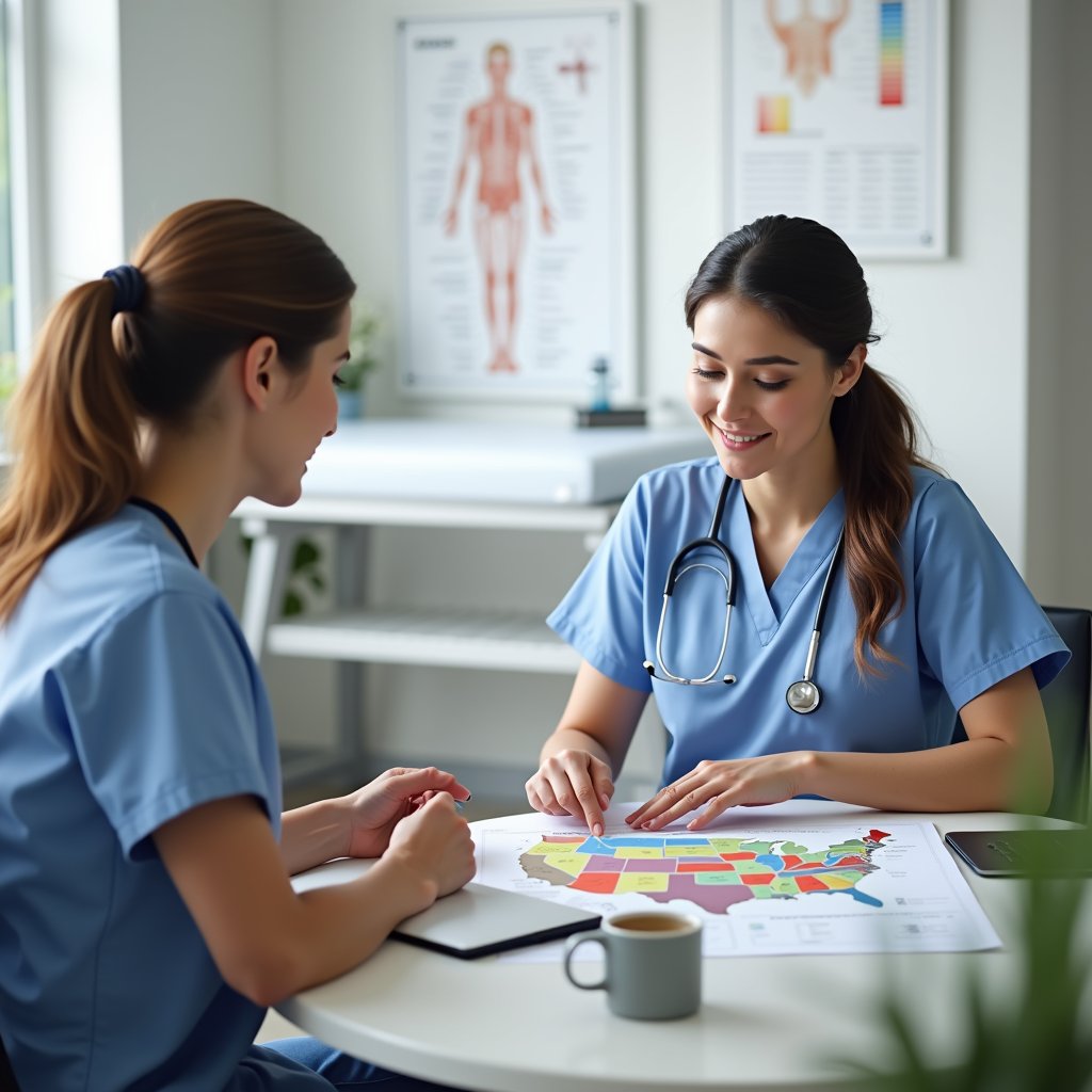 Reviewing physical therapy access by state.