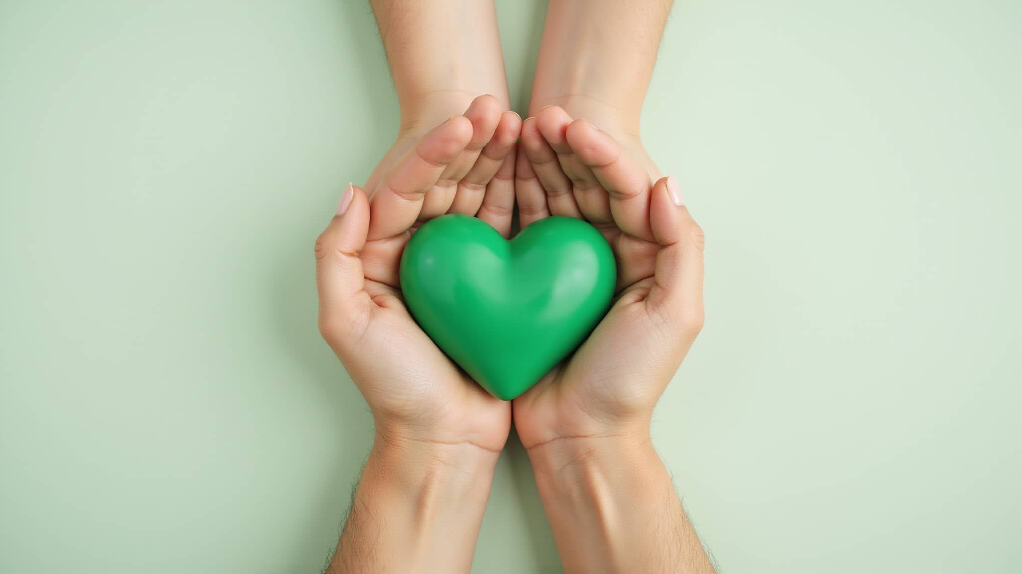 green heart mental health awareness